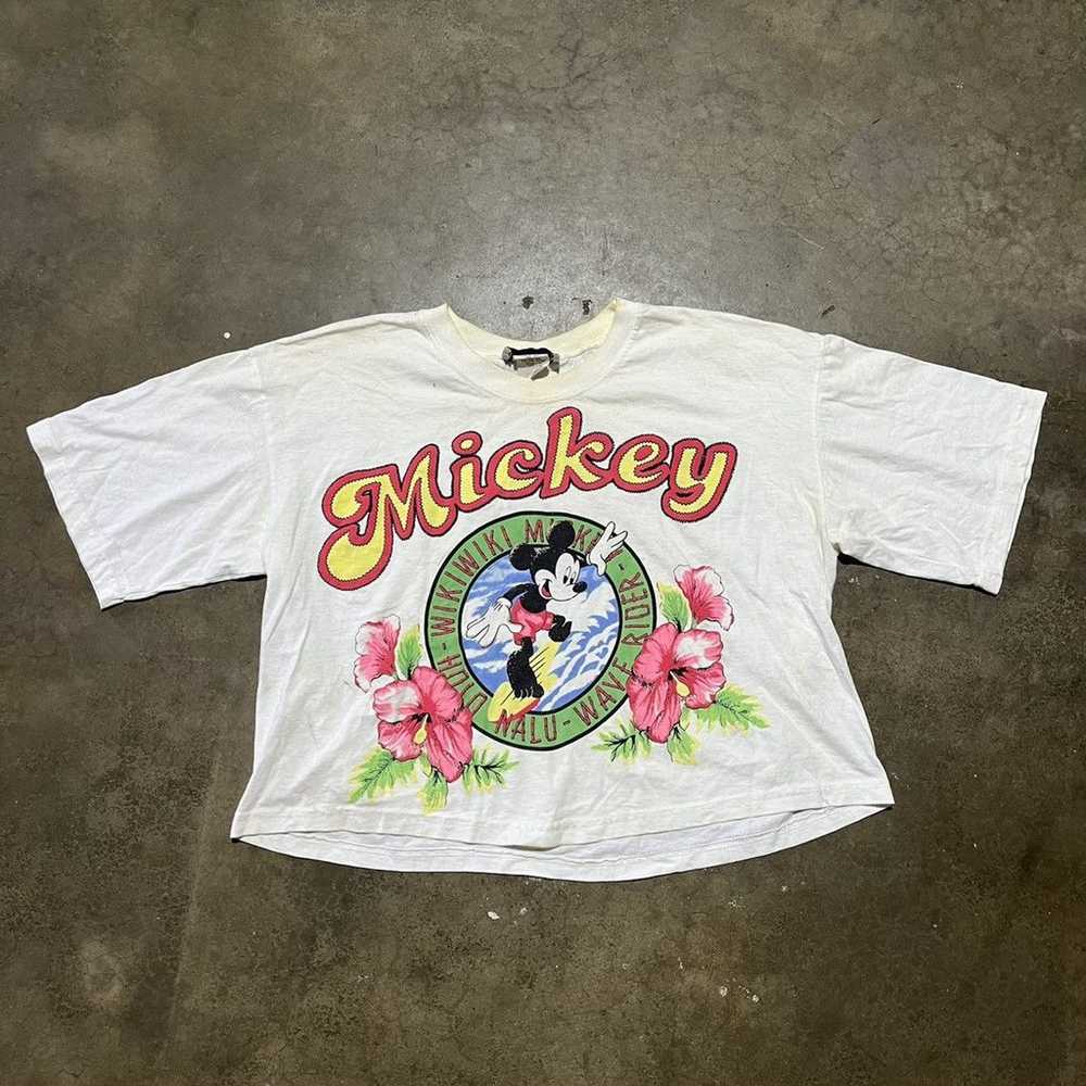 Vintage 80s Disney Mickey by Jerry Leigh Hawaiian… - image 1