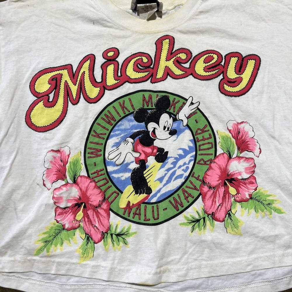 Vintage 80s Disney Mickey by Jerry Leigh Hawaiian… - image 2