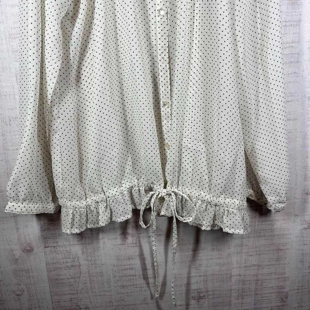 Cinema Club Ladies Long-Sleeve Shirt Frill Blouse… - image 4