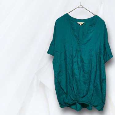 Hash Assh Tunic, Short Sleeve, V-Neck, Plain, Loo… - image 1