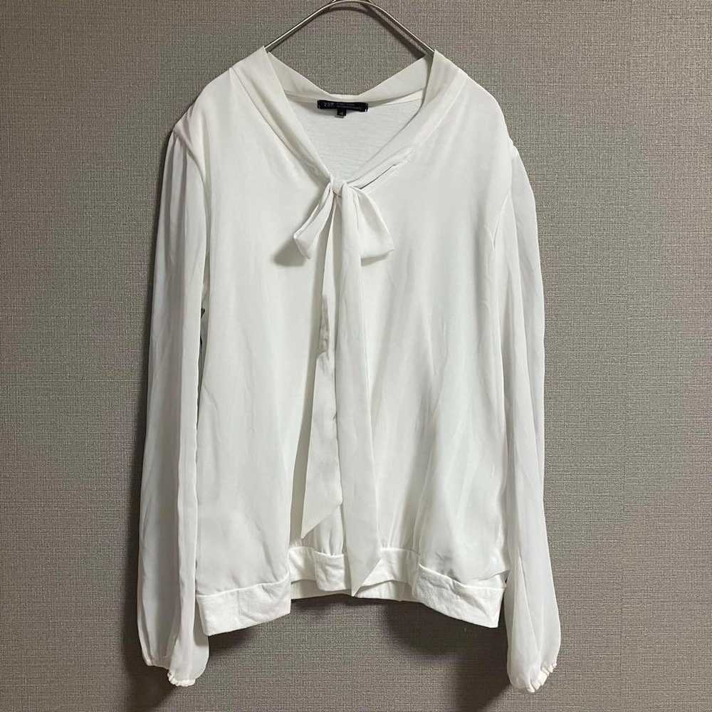 【23 wards】Blouse Shirt Long-sleeved Ribbon Neckti… - image 1