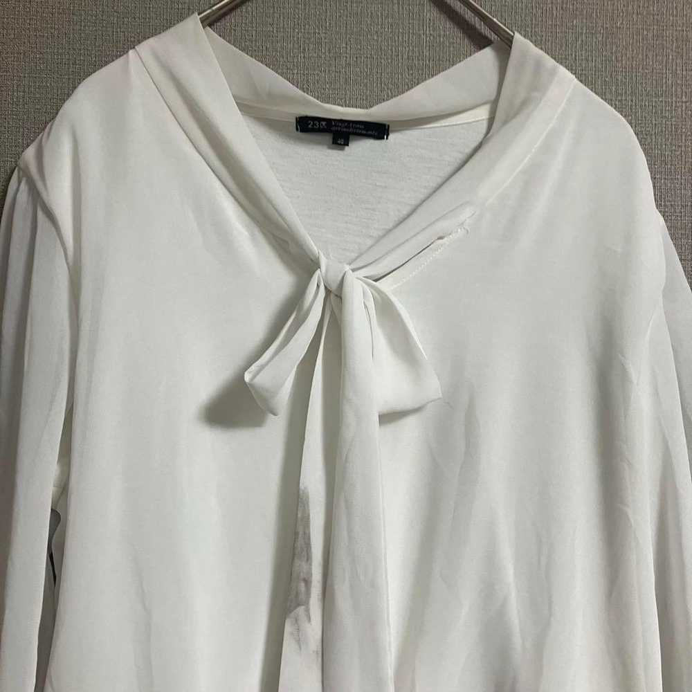 【23 wards】Blouse Shirt Long-sleeved Ribbon Neckti… - image 2