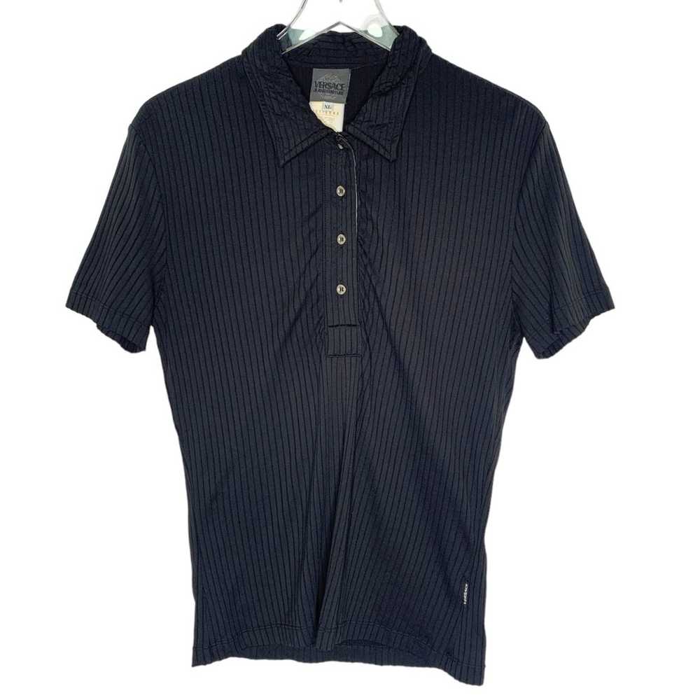 Versace Jeans Couture XL Vintage 90s Ribbed Polo … - image 1