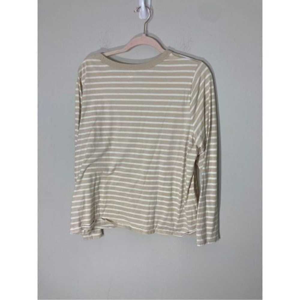 Old Navy Neutral Tone Striped Long Sleeve Blouse - image 4