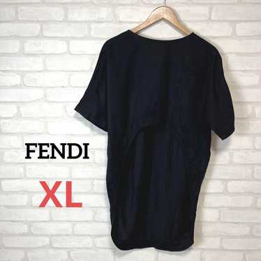 FENDI Vintage Asymmetrical Linen Half Sleeve T-sh… - image 1