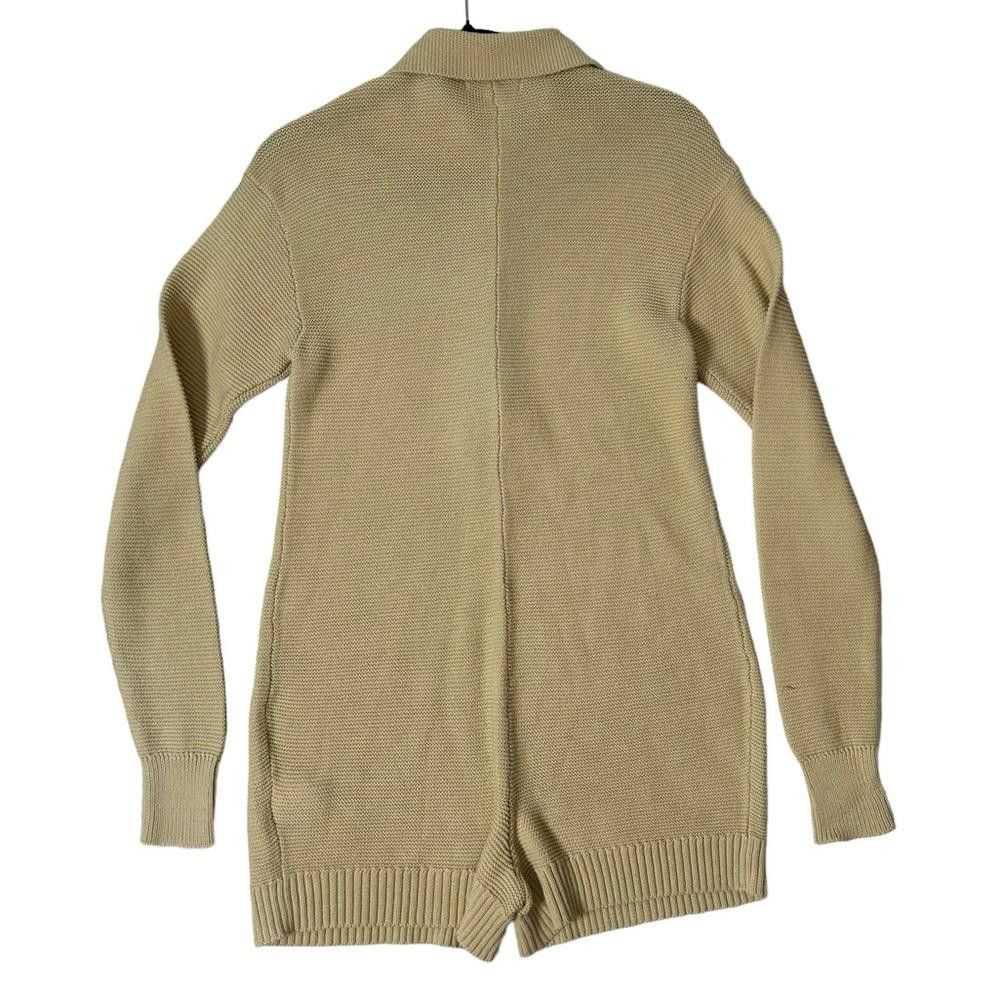 Designer WeWoreWhat l Tan Knit Casual Romper Small - image 3