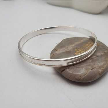 Children bracelet silver tone bangle - image 1