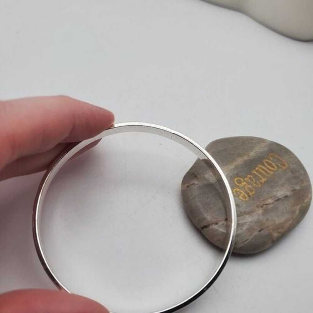 Children bracelet silver tone bangle - image 3