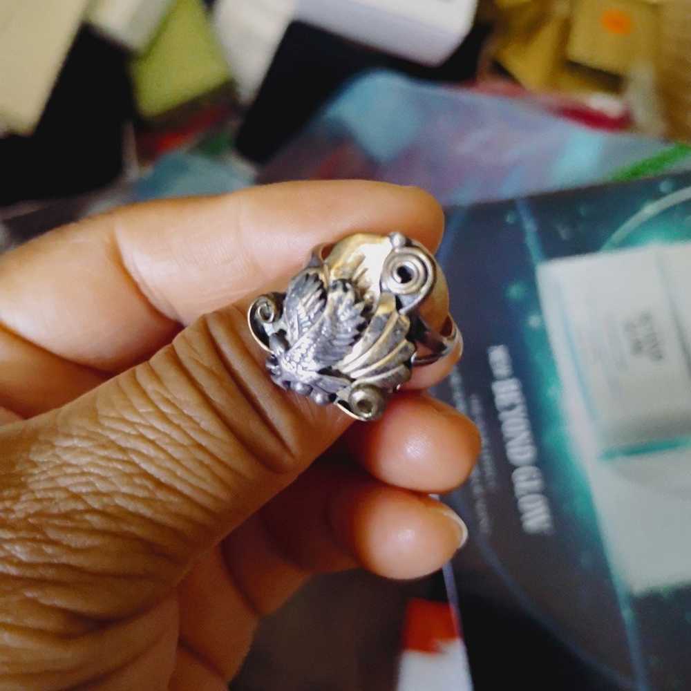 Gorgeous!/ Eagle,silver & gold Ring - image 2