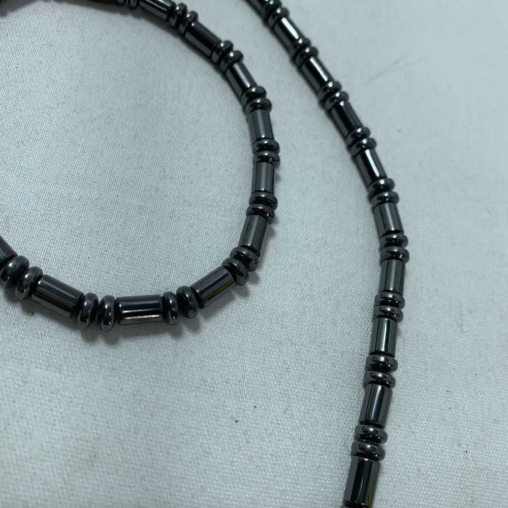 Hematite Beaded 22 in Necklace and 9 in Bracelet … - image 5