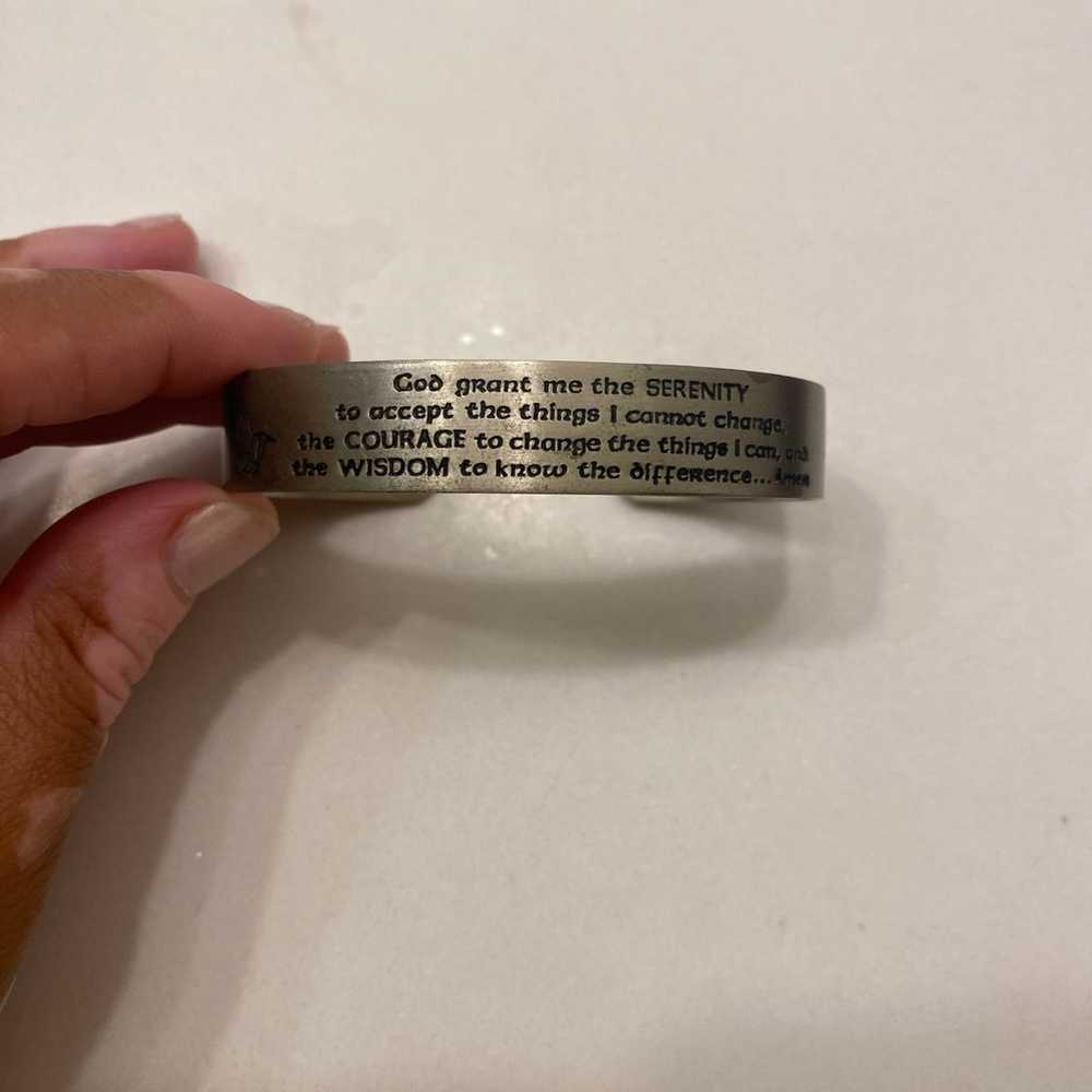 Klitzner pewter serenity prayer cuff bracelet - image 1