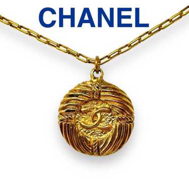 Chanel Coco Mark Necklace Gold Vintage Brand