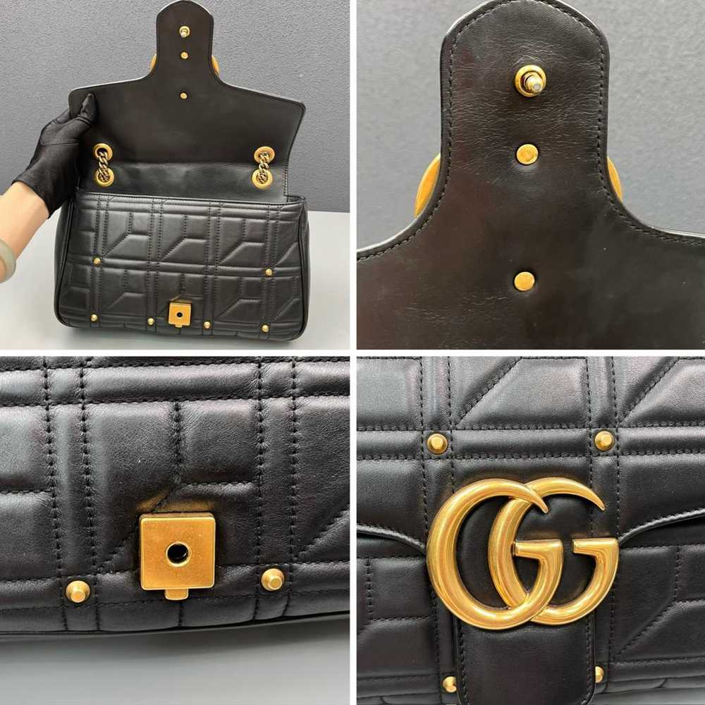 Gucci Pearly Gg Marmont Flap leather crossbody bag - image 9