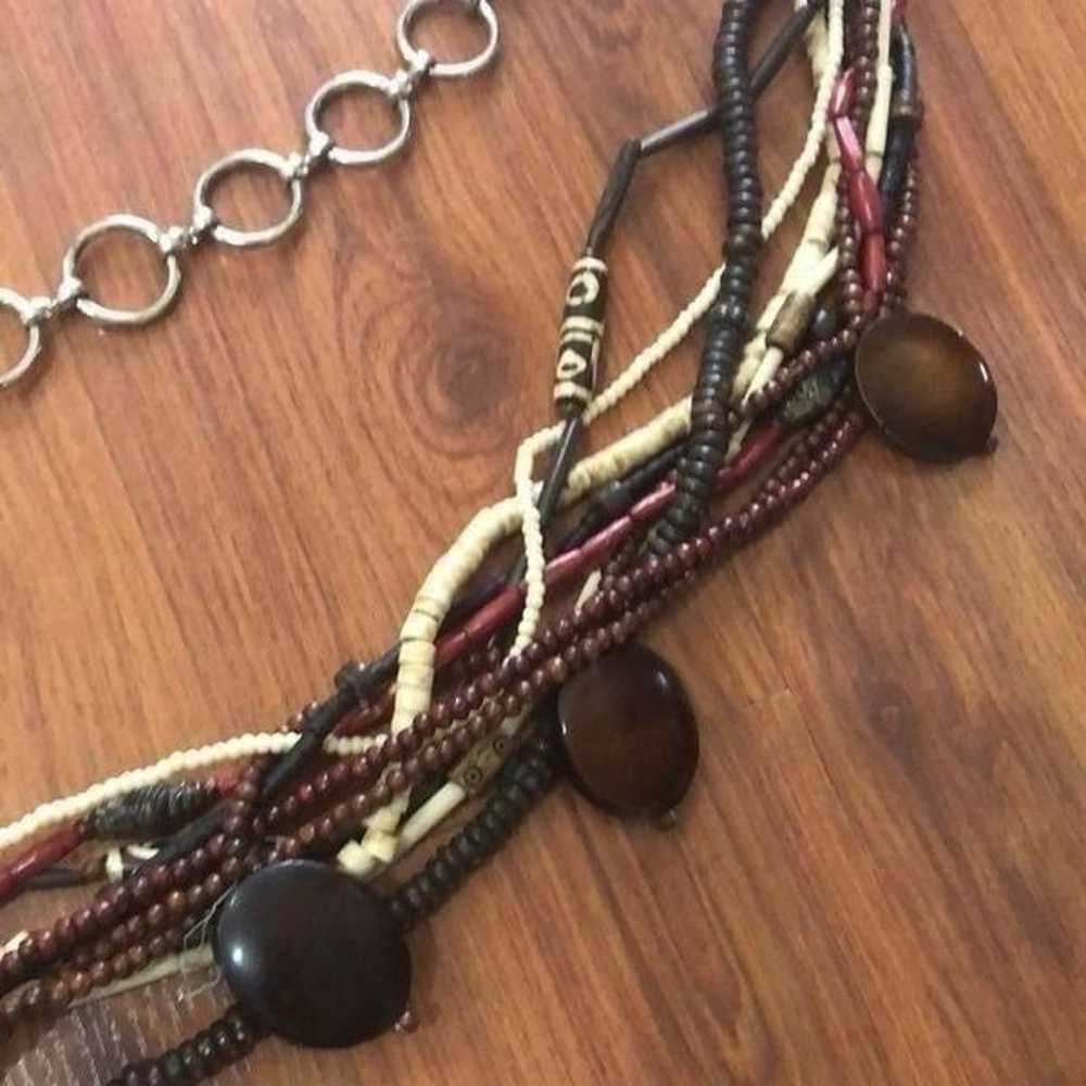 Vintage bohemian beaded belt. - image 7