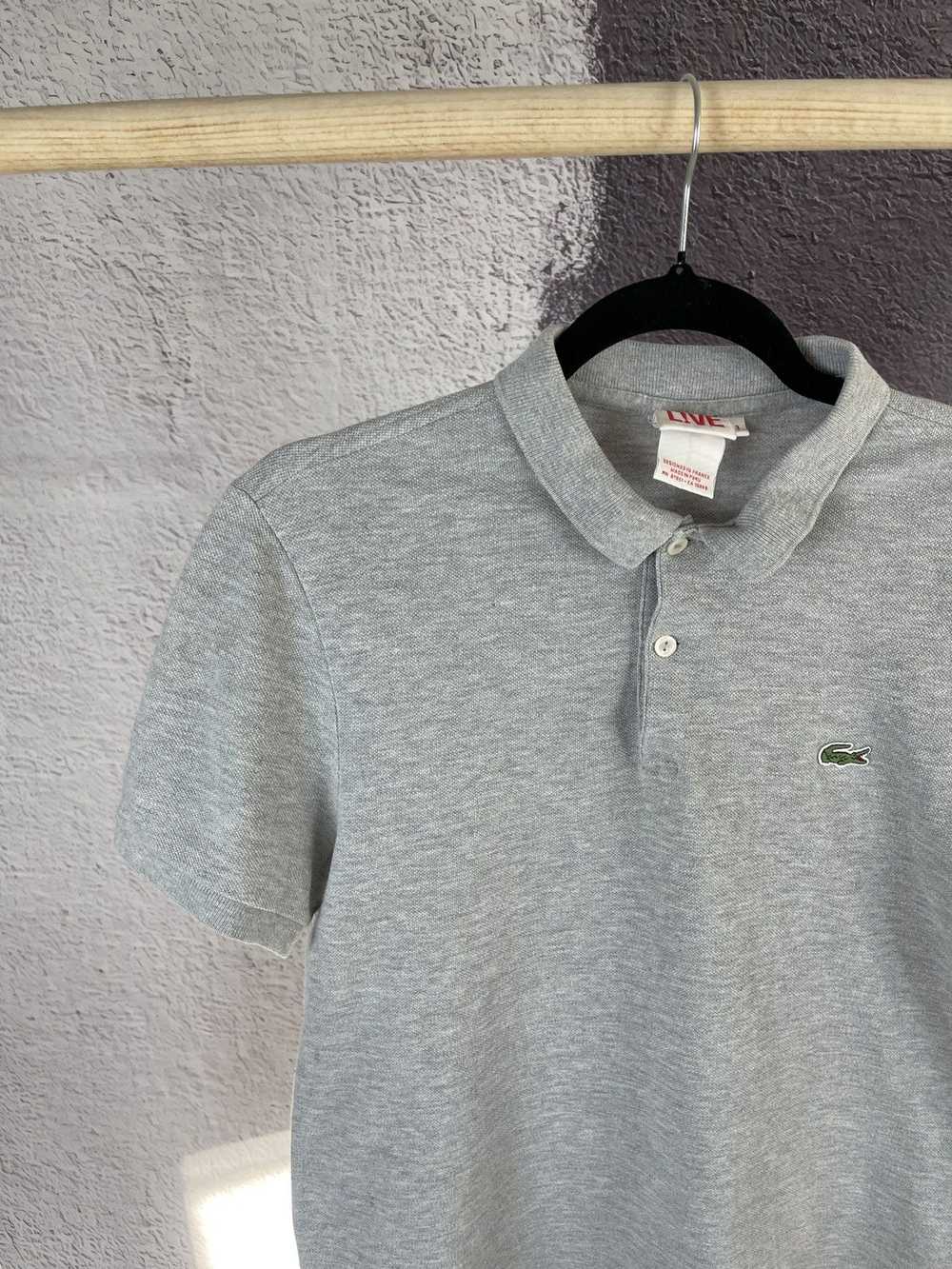 Lacoste × Streetwear Lacoste Live grey polo tee s… - image 2