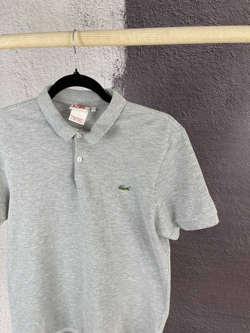 Lacoste × Streetwear Lacoste Live grey polo tee s… - image 3