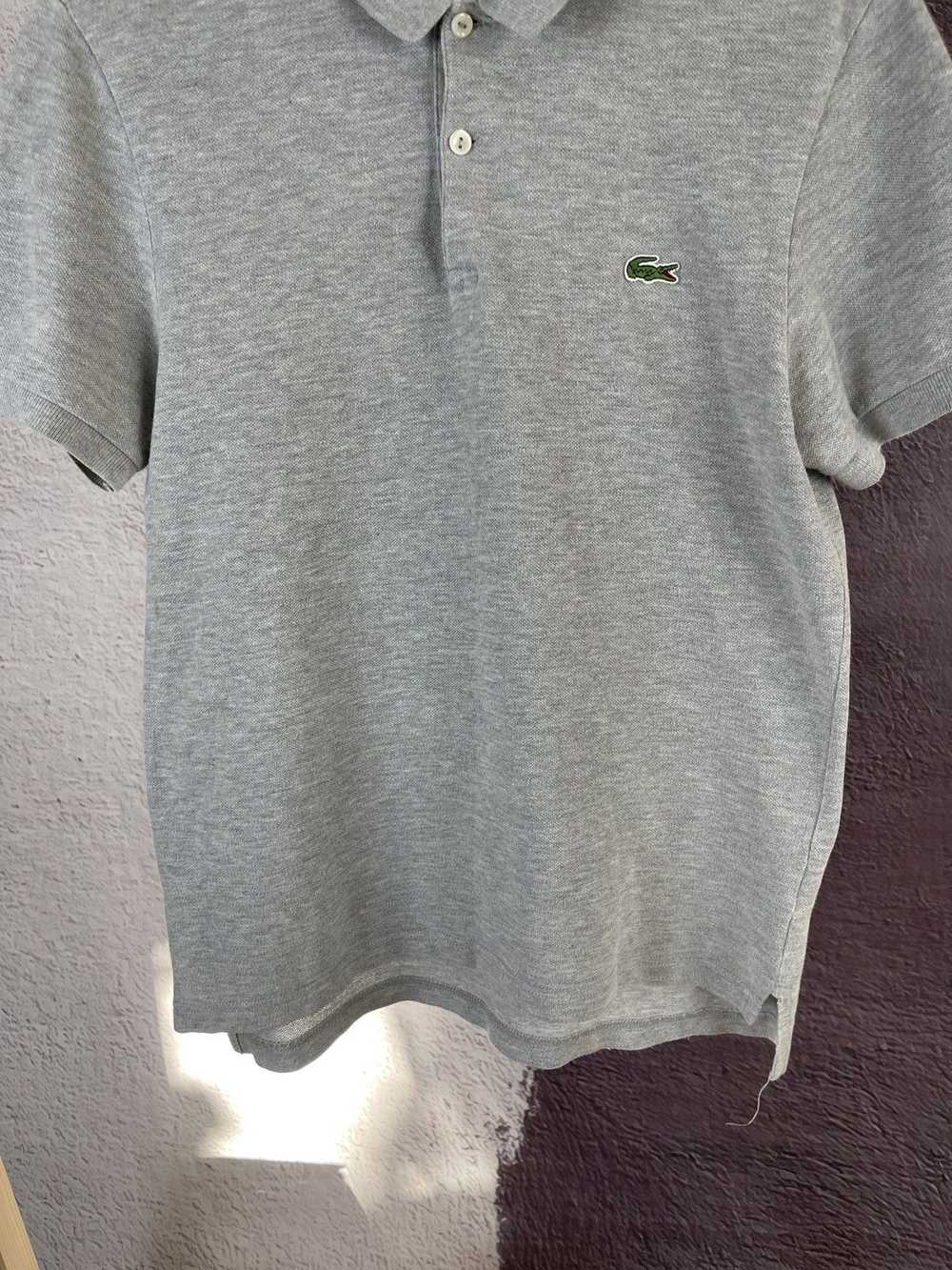 Lacoste × Streetwear Lacoste Live grey polo tee s… - image 4