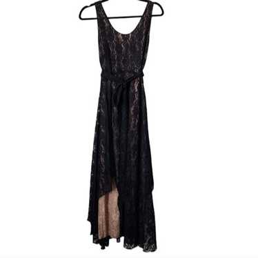 THE J. PETERMAN COMPANY Black / Tan Lace Dress Go… - image 1