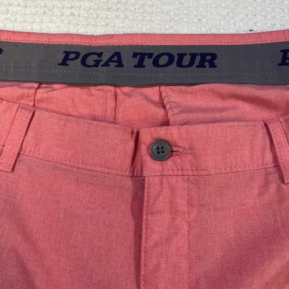 Pga Tour PGA Tour Men's Pink Golf Shorts/Flat Fro… - image 3