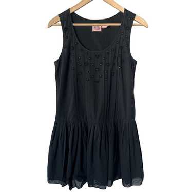 Vintage Juicy Couture Y2K Black Pleated Embellishe