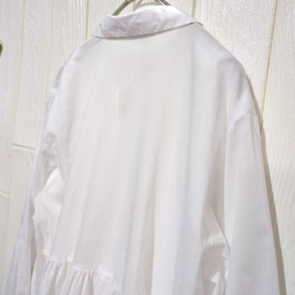 Uniqlo shirt tunic long-sleeved tiered S 100% cot… - image 8