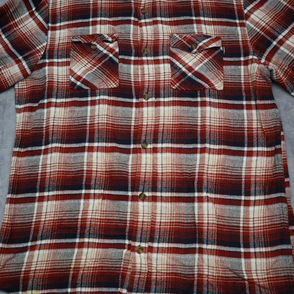 O'Neill Shirt Men XL Red Plaid Long Sleeve Button… - image 12