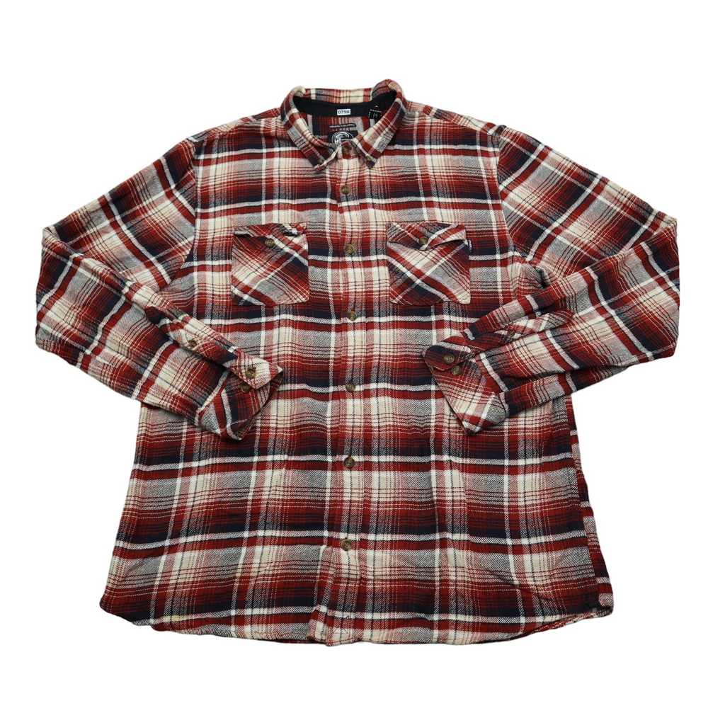 O'Neill Shirt Men XL Red Plaid Long Sleeve Button… - image 1