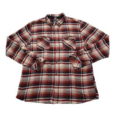 O'Neill Shirt Men XL Red Plaid Long Sleeve Button… - image 1