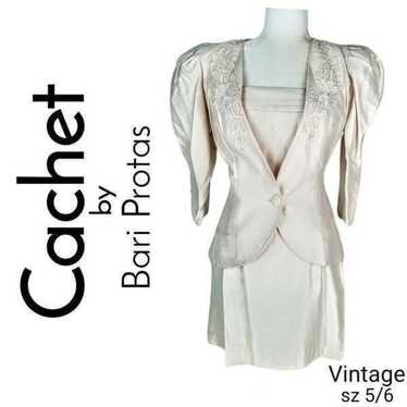 Vintage Cachet Linen Look Spaghetti Strap Mini Dr… - image 1