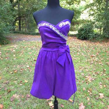 Taboo Strapless Purple Dress, Size Medium - image 1