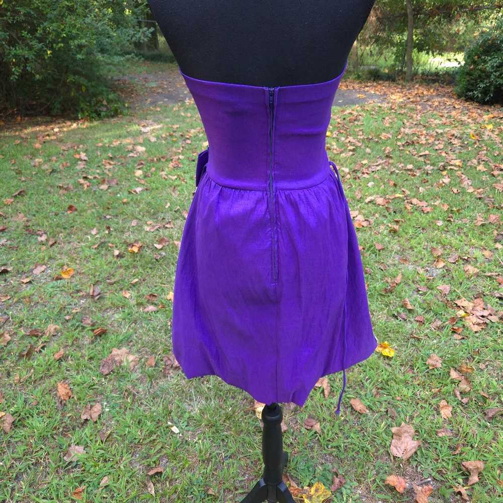 Taboo Strapless Purple Dress, Size Medium - image 2