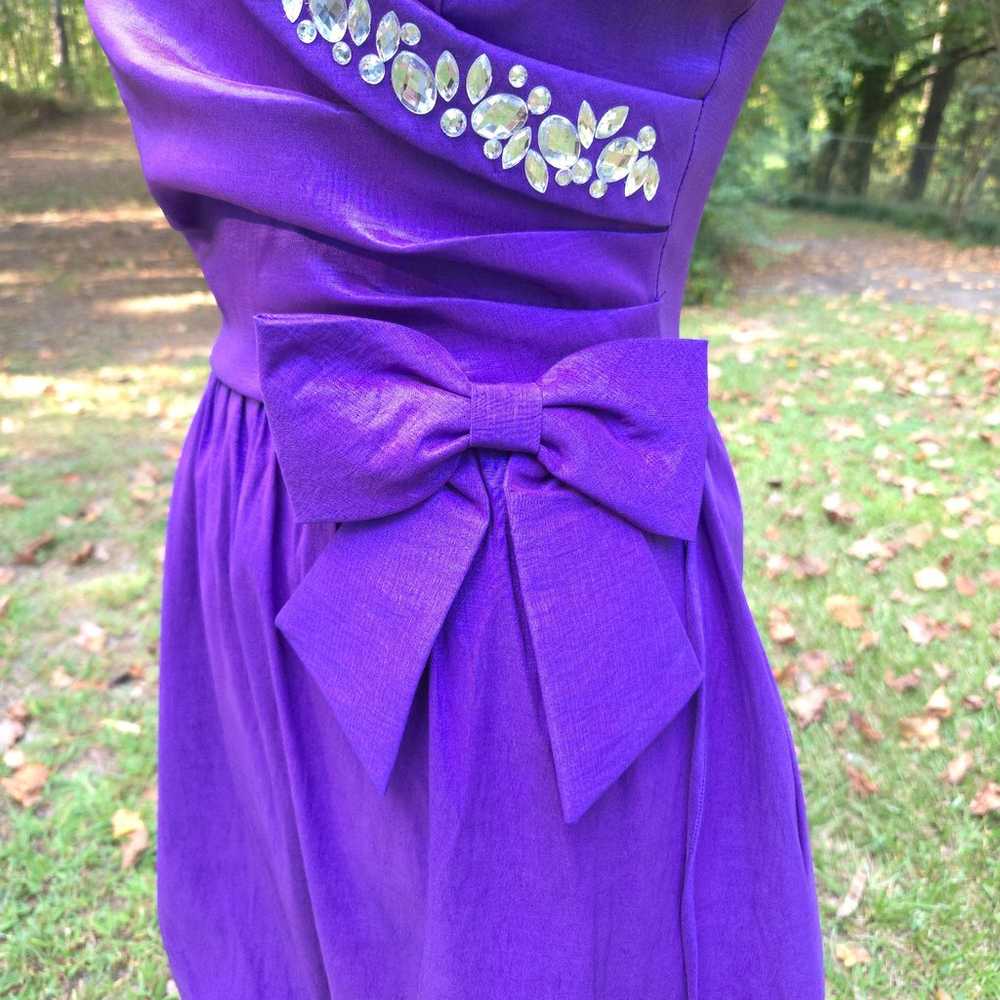 Taboo Strapless Purple Dress, Size Medium - image 4