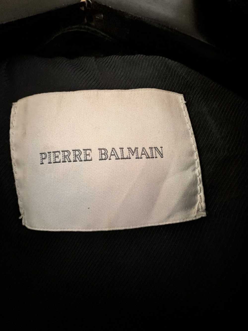 Pierre Balmain Leather Biker Jacket with Belt 54 - image 7