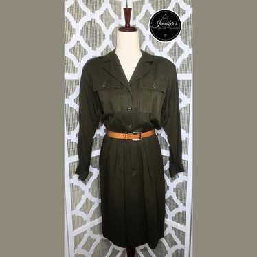 Liz Claiborne Petite Vintage Classic Olive Green S