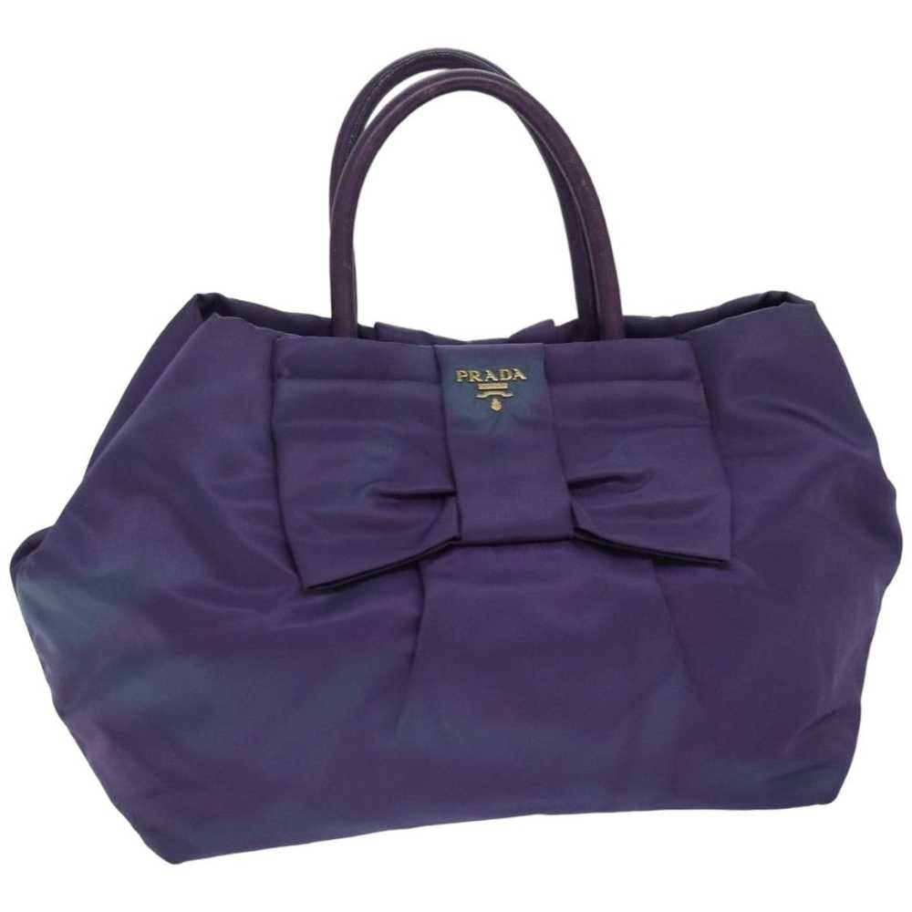 Prada PRADA Hand Bag Nylon Purple Auth 83954 - image 1