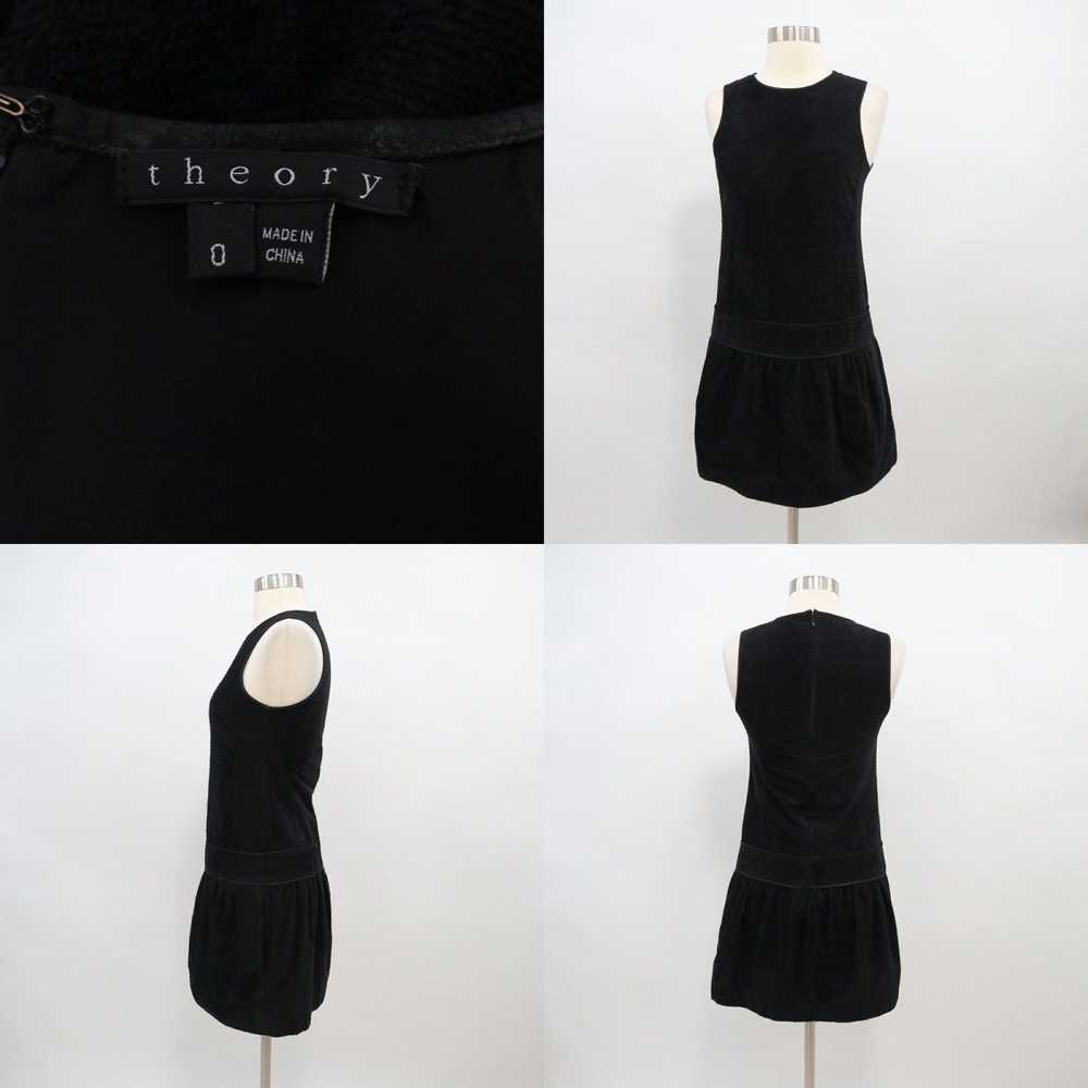 Theory Theory Mini Dress 0 Black LBD Drop Waist S… - image 4