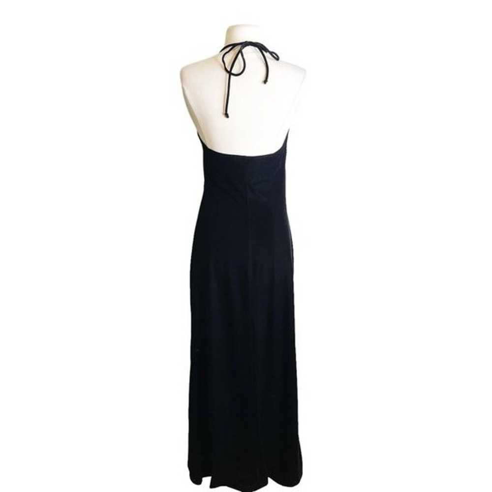 Vintage Y2K Rampage M Medium Black Velour Maxi Dr… - image 10