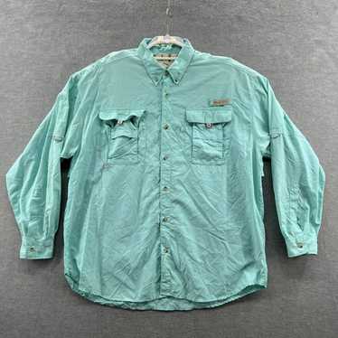 Vintage columbia Mens Size XL Light Blue Vented Bu