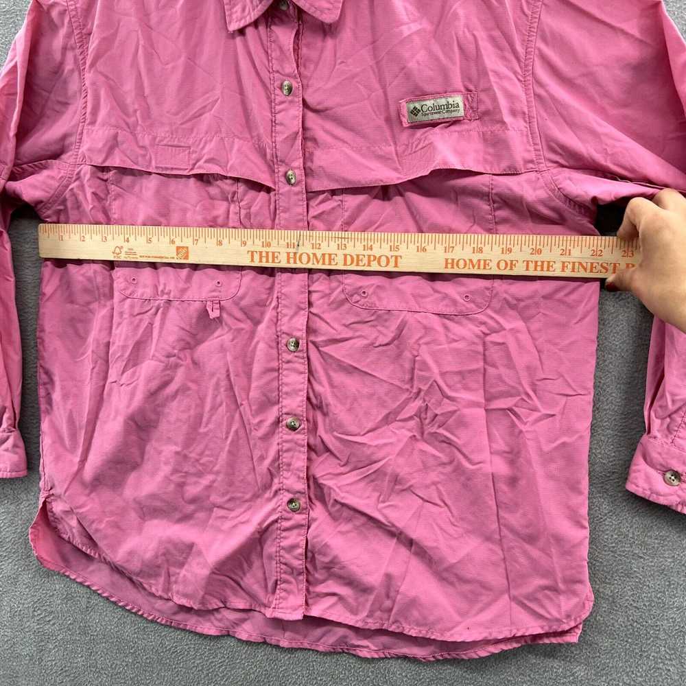 Vintage columbia Mens Size M Pink Long Sleeve But… - image 4