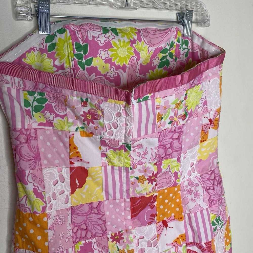 Lilly Pulitzer Vintage Pink Colorful Patchwork St… - image 9