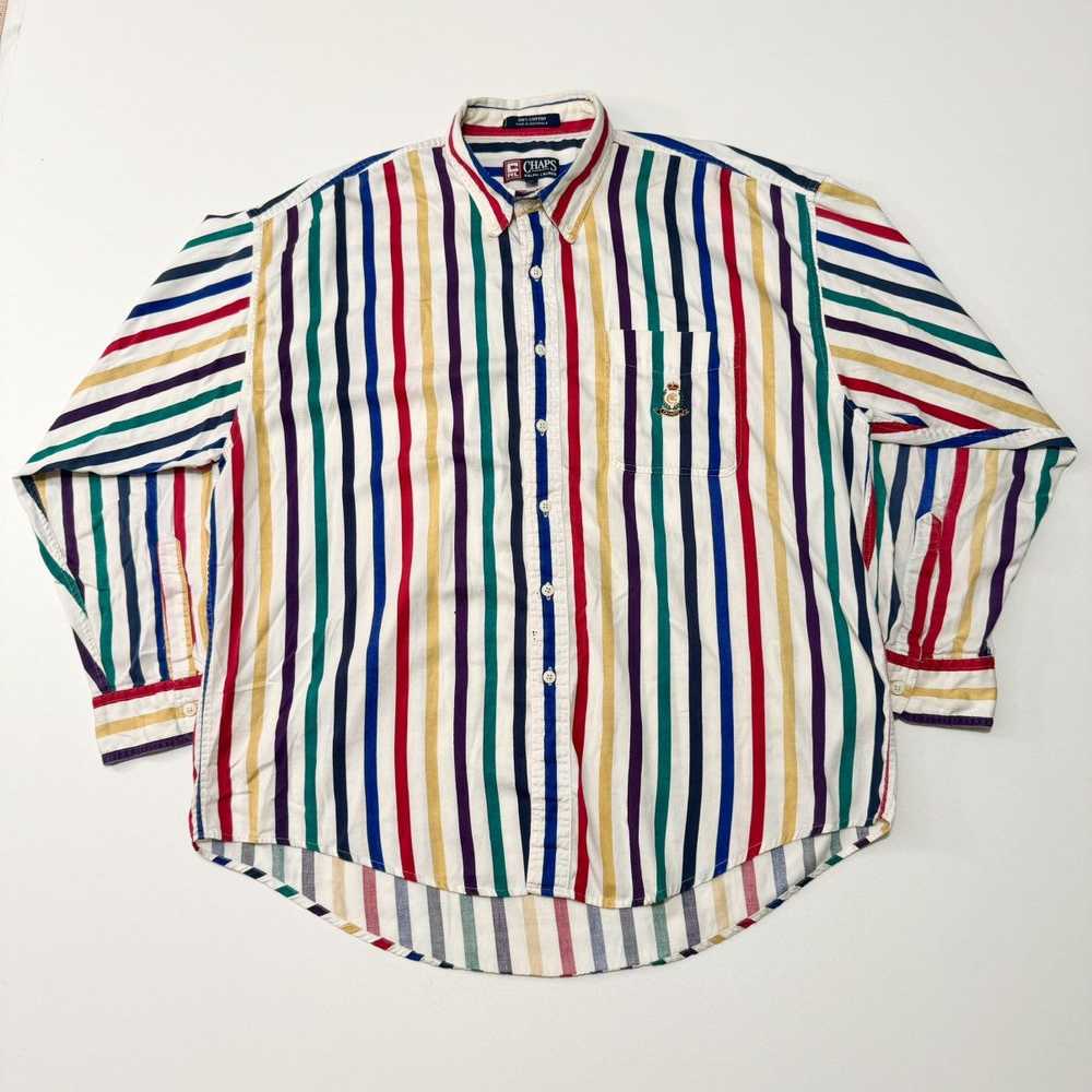 Chaps × Vintage Chaps Ralph Lauren Striped Multic… - image 1