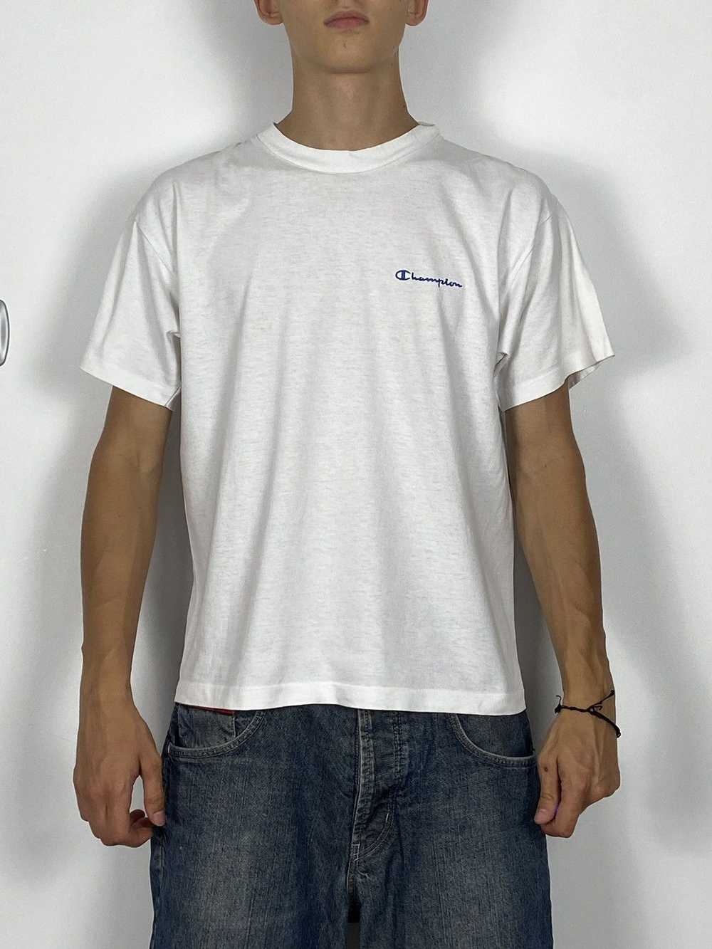 Champion 90s Single Stitch White Champion Tee Tsh… - image 1