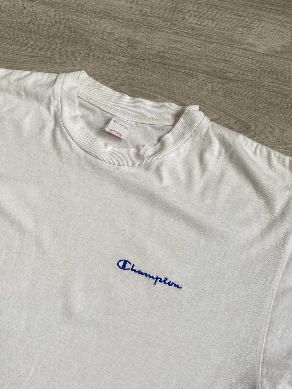 Champion 90s Single Stitch White Champion Tee Tsh… - image 5