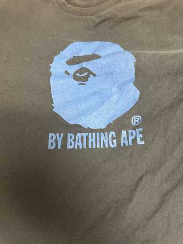 Bape Navy Blue Longsleeve Bape Tee