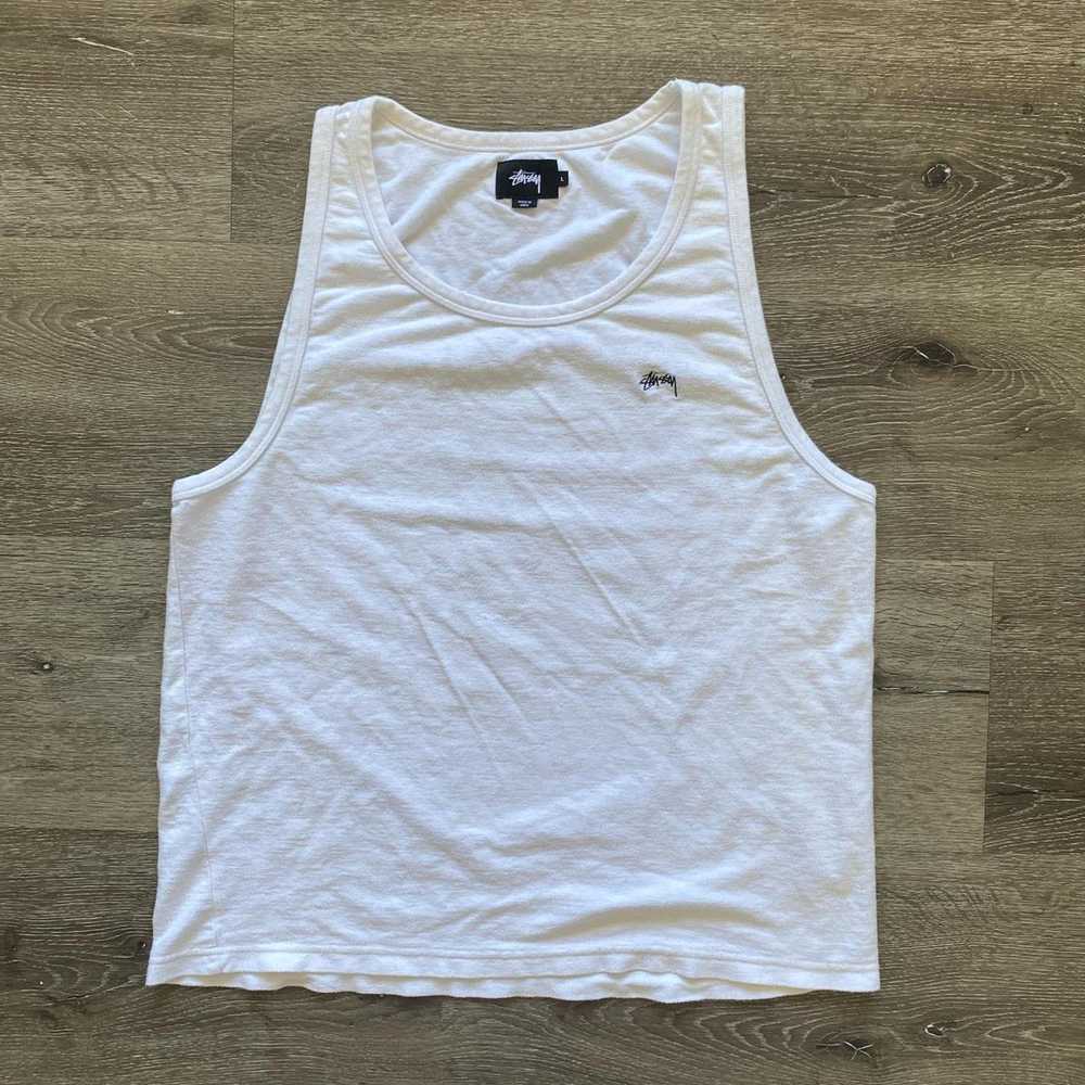 Stussy Stüssy White Tank Top - image 1