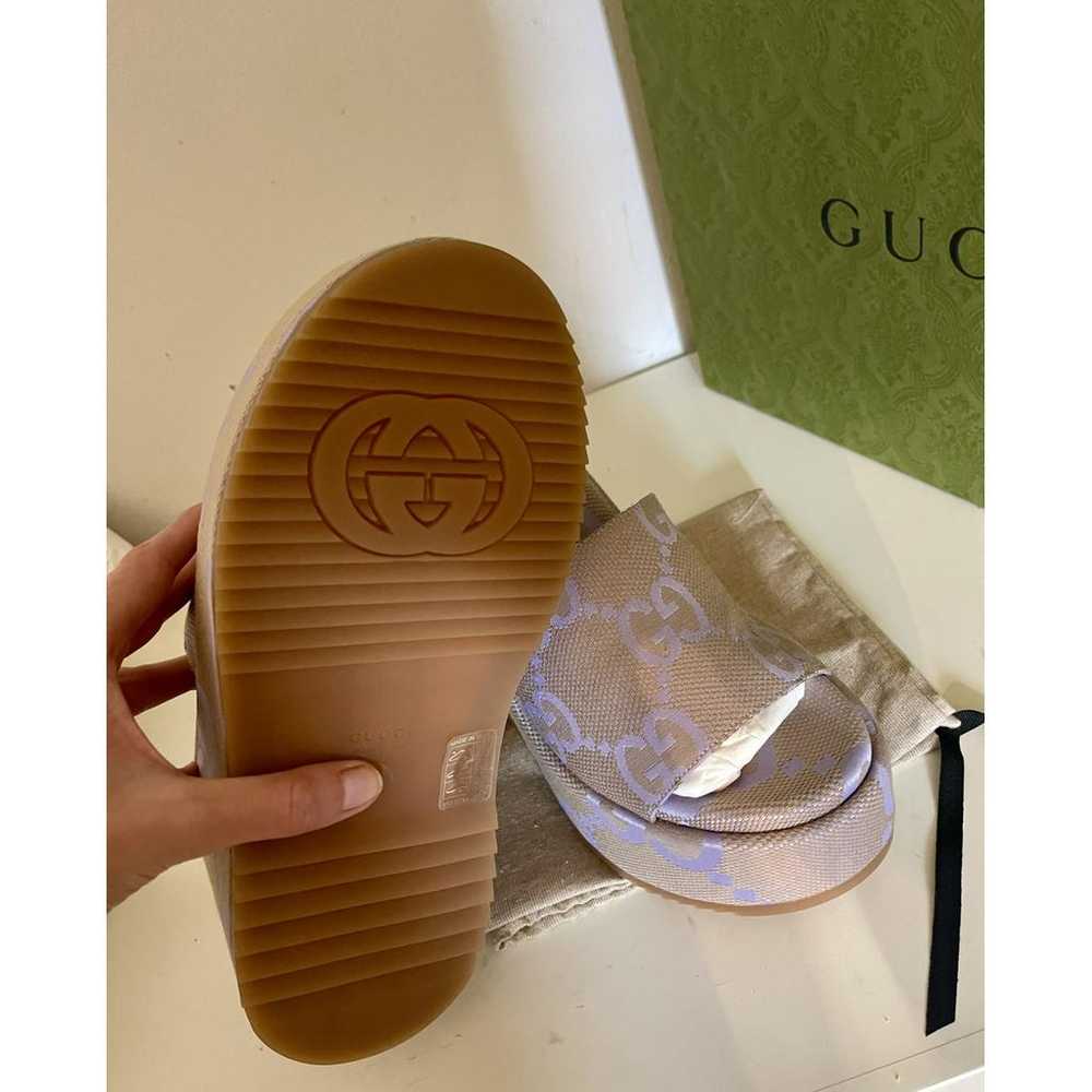 Gucci Double G cloth sandals - image 8