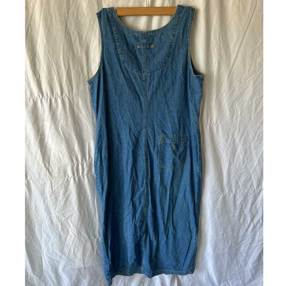 Vintage Denim Maxi Button Dress - image 2