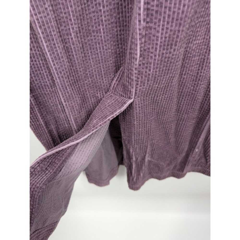 VTG Willi Wear Corduroy Midi Dress Purple Button … - image 3