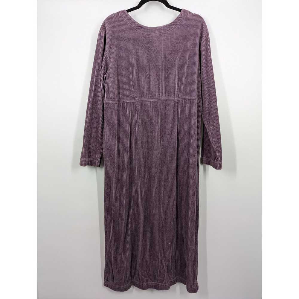 VTG Willi Wear Corduroy Midi Dress Purple Button … - image 7