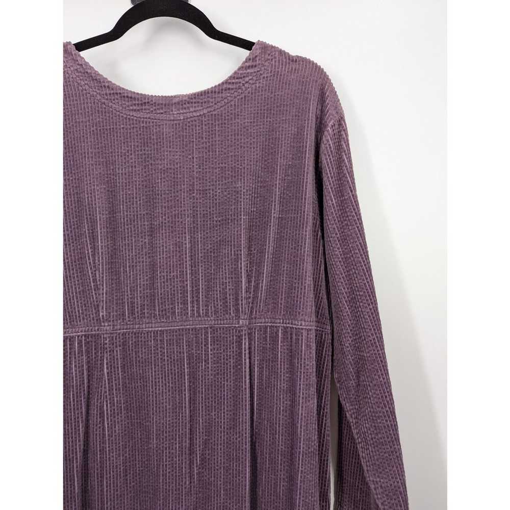 VTG Willi Wear Corduroy Midi Dress Purple Button … - image 8